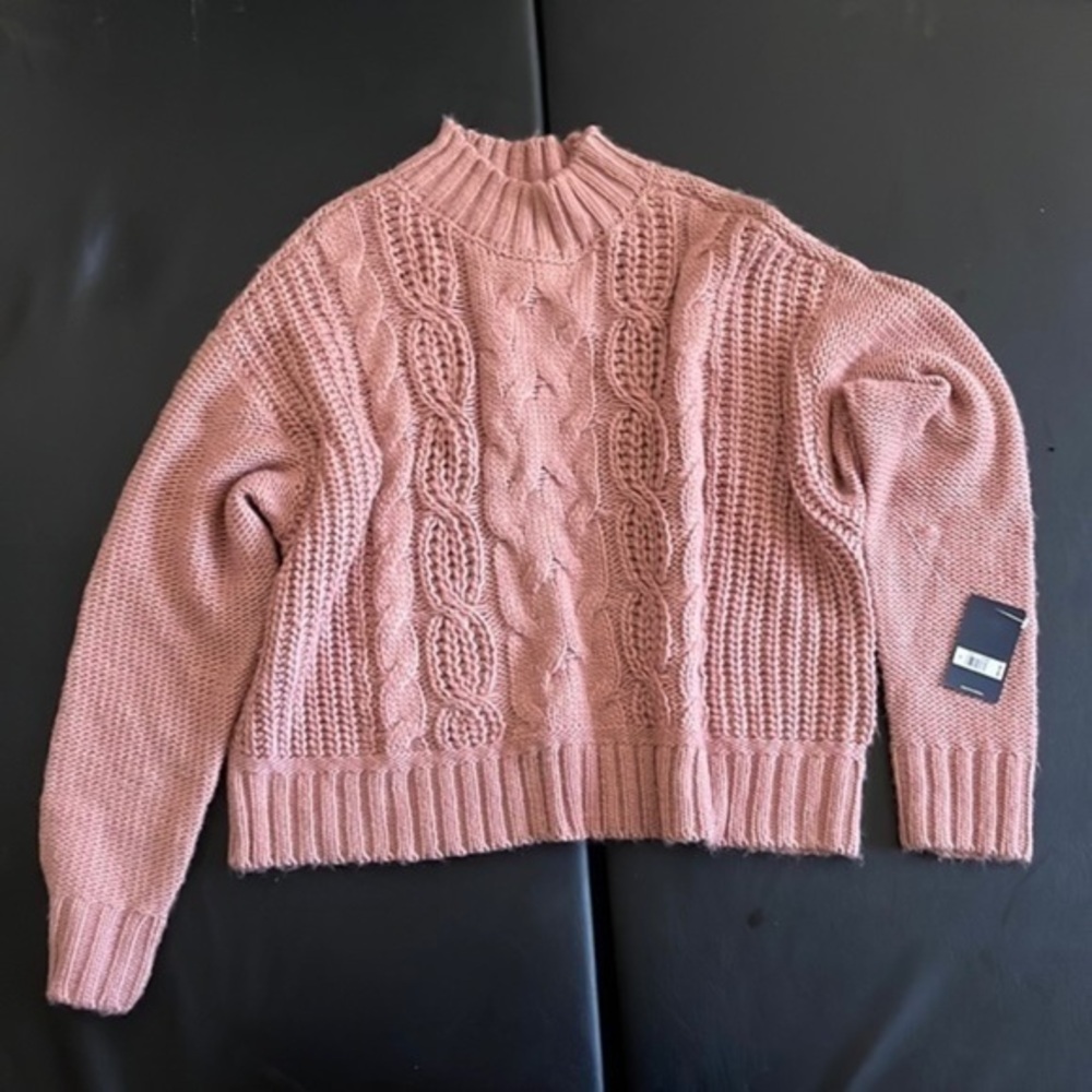 Lucky Brand Cable Knit Sweater (Mauve)​